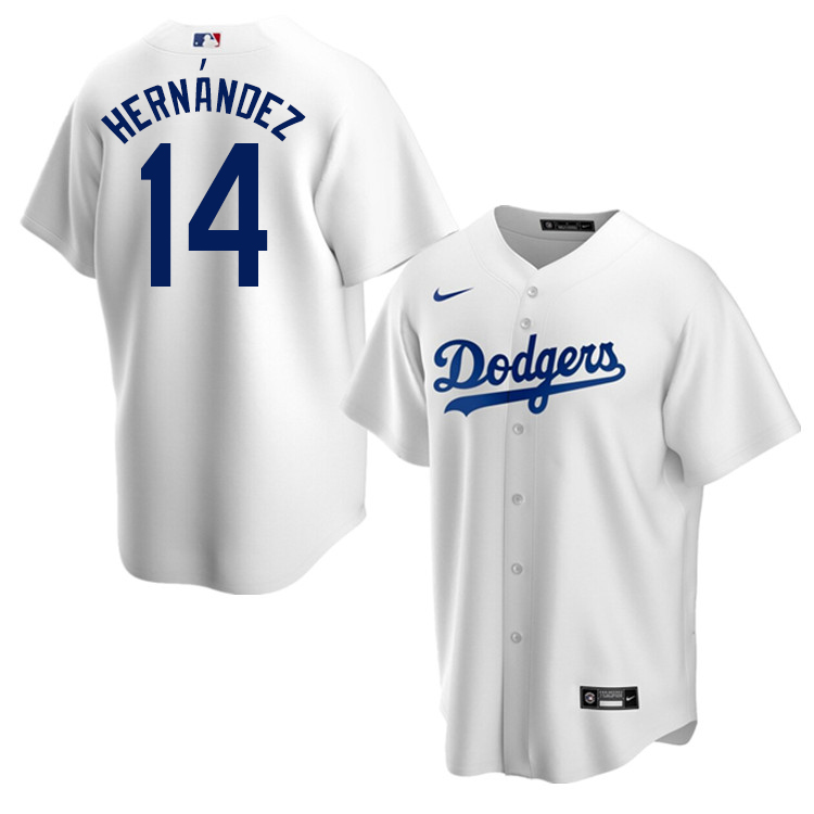 Nike Men #14 Enrique Hernandez Los Angeles Dodgers Baseball Jerseys Sale-White